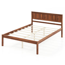 Load image into Gallery viewer, Twin/Full/Queen Size Bed Frame with Wooden Headboard and Slat Support-Full Size