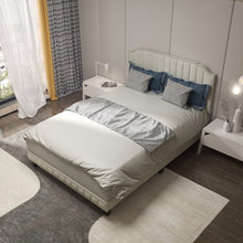 Load image into Gallery viewer, Heavy Duty Upholstered Bed Frame with Rivet Headboard-Full Size