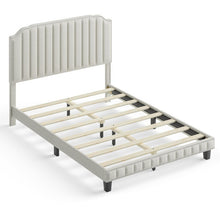 Load image into Gallery viewer, Heavy Duty Upholstered Bed Frame with Rivet Headboard-Full Size
