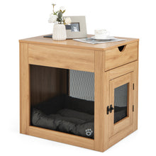 Load image into Gallery viewer, Furniture Style Dog Kennel with Drawer and Removable Dog Bed-Natrual