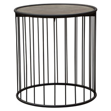 Load image into Gallery viewer, Gibson 22" Round End Table with Grey Oak Finished Top and Metal Base by Diamond Sofa