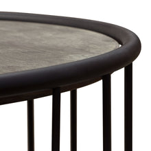 Load image into Gallery viewer, Gibson 22" Round End Table with Grey Oak Finished Top and Metal Base by Diamond Sofa