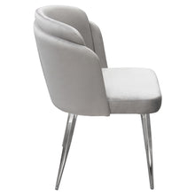 Load image into Gallery viewer, Grace Set of (2) Dining Chairs in Grey Velvet w/ Chrome Legs by Diamond Sofa