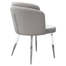 Load image into Gallery viewer, Grace Set of (2) Dining Chairs in Grey Velvet w/ Chrome Legs by Diamond Sofa