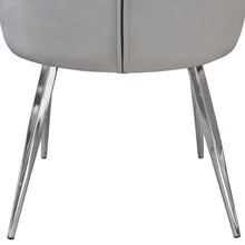 Load image into Gallery viewer, Grace Set of (2) Dining Chairs in Grey Velvet w/ Chrome Legs by Diamond Sofa