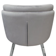 Load image into Gallery viewer, Grace Set of (2) Dining Chairs in Grey Velvet w/ Chrome Legs by Diamond Sofa