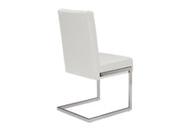 Load image into Gallery viewer, Baxton Studio Toulan Modern and Contemporary White Faux Leather Upholstered Stainless Steel Dining Chair (Set of 2)