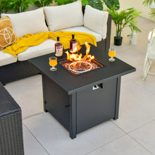 Load image into Gallery viewer, 50 000 BTU 32 Inch Square Propane Gas Fire Pit Table