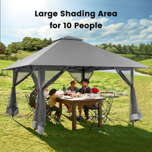 Load image into Gallery viewer, 13 x 13 Feet Pop-up Instant Canopy Tent with Mesh Sidewall-Gray