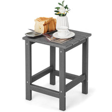 Load image into Gallery viewer, 14 Inch Square Weather-Resistant Adirondack Side Table-Gray