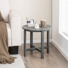 Load image into Gallery viewer, 18 Inch Round Weather-Resistant Adirondack Side Table-Gray