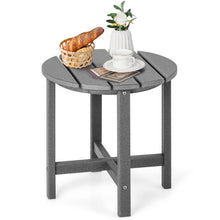 Load image into Gallery viewer, 18 Inch Round Weather-Resistant Adirondack Side Table-Gray