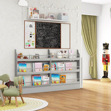 Load image into Gallery viewer, 3-Tier Bookshelf with 2 Anti-Tipping Kits for Books and Magazines-Gray