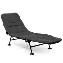 Load image into Gallery viewer, Folding Camping Cot with Detachable Mattress and Adjustable Backrest-Gray