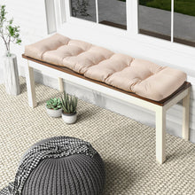 Load image into Gallery viewer, Indoor Outdoor Tufted Bench Cushion with Soft PP Cotton-Beige
