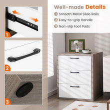 Load image into Gallery viewer, 3 Slide-out Drawers Modern Dresser with Wide Storage Space