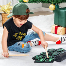 Load image into Gallery viewer, Electronic Drum Set with 2 Build-in Stereo Speakers for Kids-Green