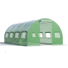 Load image into Gallery viewer, 20 x 10 x 6.6 Feet Greenhouse with Windows and Doors for Outdoor-Green