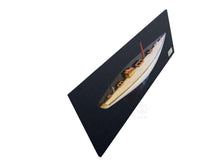 Load image into Gallery viewer, Shamrock Brown/White Painted Half-Hull Model Boat Yacht Handmade