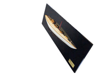 Load image into Gallery viewer, Shamrock Brown/White Painted Half-Hull Model Boat Yacht Handmade