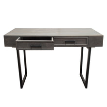 Load image into Gallery viewer, Hammond 2-Drawer Writing Desk in Solid Mango Wood Grey Finish & Black Iron Legs by Diamond Sofa