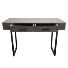 Load image into Gallery viewer, Hammond 2-Drawer Writing Desk in Solid Mango Wood Grey Finish & Black Iron Legs by Diamond Sofa
