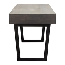 Load image into Gallery viewer, Hammond 2-Drawer Writing Desk in Solid Mango Wood Grey Finish & Black Iron Legs by Diamond Sofa