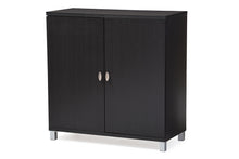 Load image into Gallery viewer, Baxton Studio Marcy Modern and Contemporary Dark Brown Wood Entryway Handbags or School Bags Storage Sideboard Cabinet