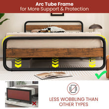 Load image into Gallery viewer, Arc Platform Bed with Headboard and Footboard-Queen Size