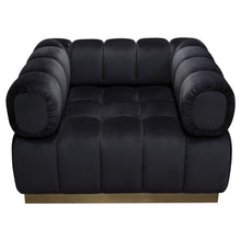 Load image into Gallery viewer, Image Low Profile Chair in Black Velvet w/ Brushed Gold Base by Diamond Sofa