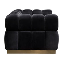 Load image into Gallery viewer, Image Low Profile Chair in Black Velvet w/ Brushed Gold Base by Diamond Sofa