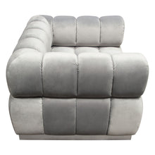 Load image into Gallery viewer, Image Low Profile Chair in Platinum Grey Velvet w/ Brushed Silver Base by Diamond Sofa
