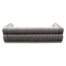 Load image into Gallery viewer, Image Low Profile Sofa in Platinum Grey Velvet w/ Brushed Silver Base by Diamond Sofa