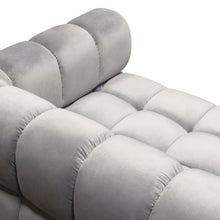 Load image into Gallery viewer, Image Low Profile Sofa in Platinum Grey Velvet w/ Brushed Silver Base by Diamond Sofa