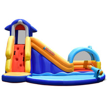 Load image into Gallery viewer, Inflatable Bouncy House with Slide and Splash Pool without Blower