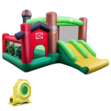 Load image into Gallery viewer, Farm Themed 6-in-1 Inflatable Castle with Trampoline and 735W Blower