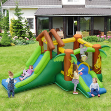 Load image into Gallery viewer, Kids Inflatable Jungle Bounce House Castle with 750W Blower