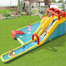 Load image into Gallery viewer, 7-in-1 Inflatable Dual Slide Water Park Bounce House With 750 Blower