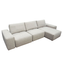 Load image into Gallery viewer, Jazz Modular 3-Seater Chaise Sectional with Adjustable Backrests in Light Brown Fabric by Diamond Sofa