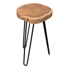 Load image into Gallery viewer, Joss Natural Acacia One of a Kind Live Edge Accent Table w/ Black Hairpin Legs by Diamond Sofa