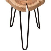Load image into Gallery viewer, Joss Natural Acacia One of a Kind Live Edge Accent Table w/ Black Hairpin Legs by Diamond Sofa