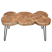 Load image into Gallery viewer, Joss Natural Acacia One of a Kind Live Edge Rectangle Cocktail Table w/ Black Hairpin Legs by Diamond Sofa