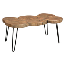 Load image into Gallery viewer, Joss Natural Acacia One of a Kind Live Edge Rectangle Cocktail Table w/ Black Hairpin Legs by Diamond Sofa