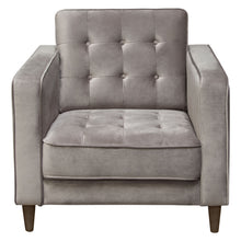 Load image into Gallery viewer, Juniper Tufted Chair in Champagne Grey Velvet by Diamond Sofa