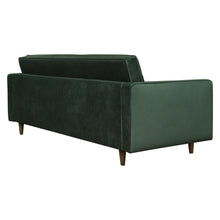 Load image into Gallery viewer, Juniper Tufted Sofa in Hunter Green Velvet with (2) Bolster Pillows by Diamond Sofa