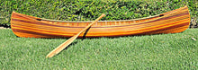 Load image into Gallery viewer, Wooden Canoe With Ribs Curved Bow Matte Finish 10 ft