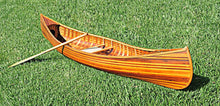 Load image into Gallery viewer, Wooden Canoe With Ribs Curved Bow Matte Finish 10 ft