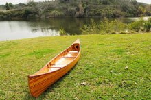 Load image into Gallery viewer, Wooden Canoe With Ribs Curved Bow 12 ft
