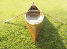Load image into Gallery viewer, Wooden Canoe With Ribs Curved Bow Matte Finish 12 ft