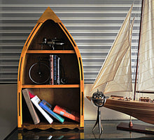 Load image into Gallery viewer, Wooden Canoe Book Shelf Small